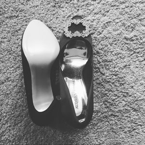 Sexy satin fabric heels